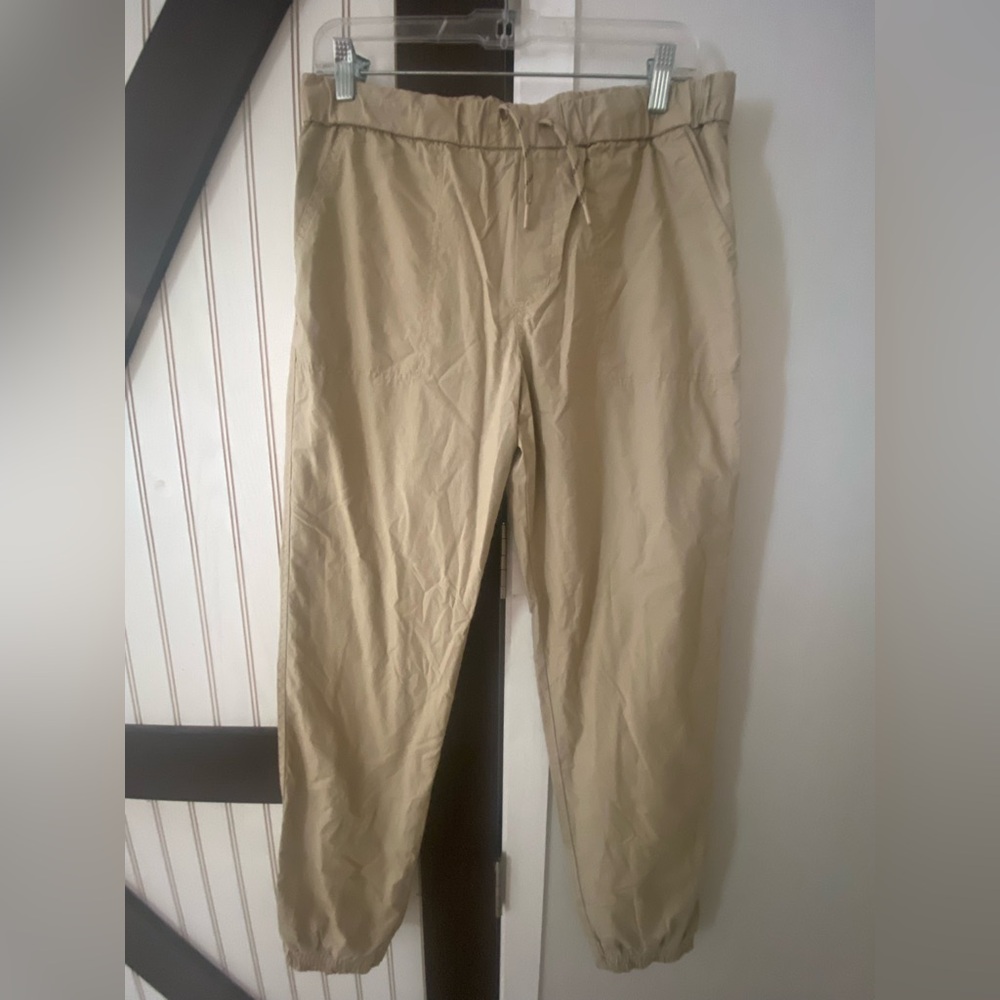 Polo Ralph Lauren Drawstring Jogger Pants Cream Khaki Lined Boys Sz XL